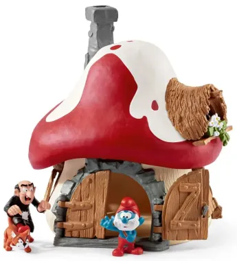 Schleich Les Schtroumpfs 20803 : Maison des Schtroumpfs avec 2 figurines