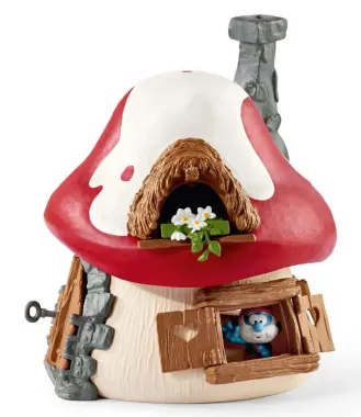 Schleich Les Schtroumpfs 20803 : Maison des Schtroumpfs avec 2 figurines