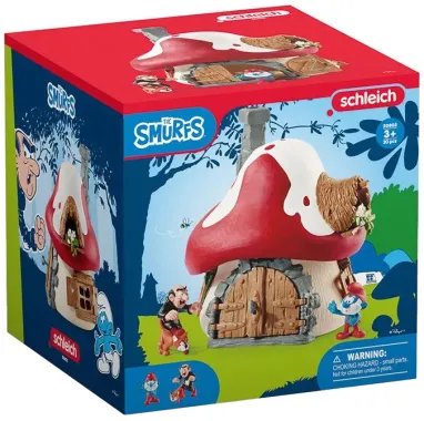 Schleich Les Schtroumpfs 20803 : Maison des Schtroumpfs avec 2 figurines