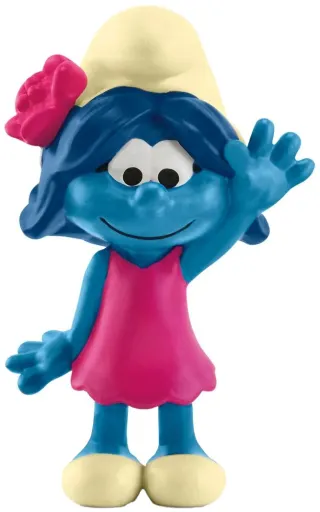 Schtroumpfette avec une fleur