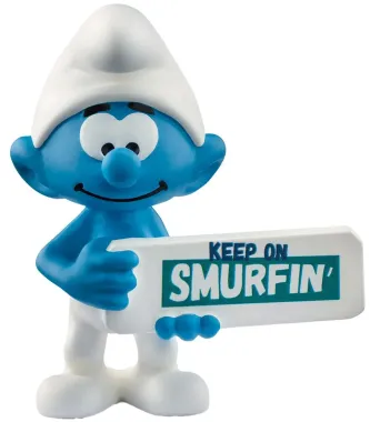 Schleich Les Schtroumpfs 20843 : Schtroumpf et son panneau