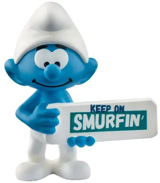 Schtroumpf et son panneau