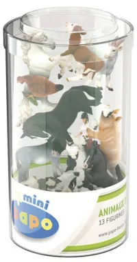 Papo La vie à la ferme 33015 : Mini Plus Ferme (Tube, 12 pcs)