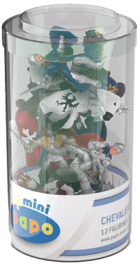 Papo Fantastique et Médiéval 33022 : Mini Plus Chevaliers (Tube, 12 pcs)