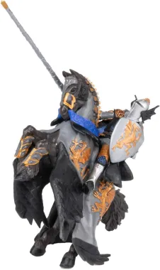 Papo Fantastique et Médiéval 36001 : Prince noir au dragon et son cheval