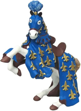 Papo Fantastique et Médiéval 39258 : Cheval du prince Philippe bleu