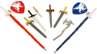 Set de 10 boucliers et épées