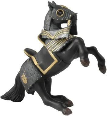 Papo Fantastique et Médiéval 39276 : Cheval en armure noire