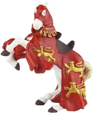 Papo Fantastique et Médiéval 39340 : Cheval du roi Richard rouge