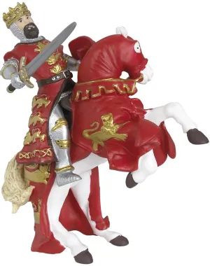 Papo Fantastique et Médiéval 39340 : Cheval du roi Richard rouge