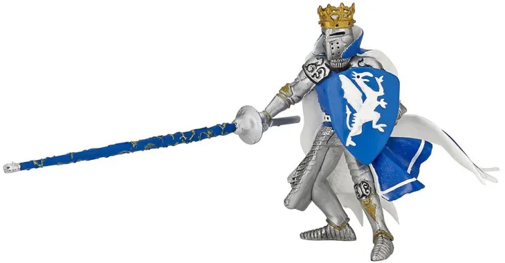 Papo Fantastique et Médiéval 39387 : Roi au dragon bleu