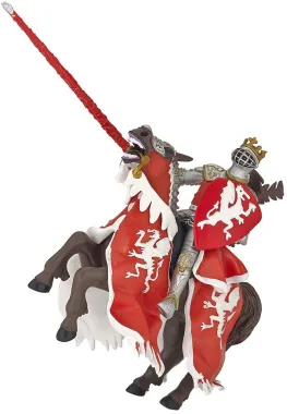 Papo Fantastique et Médiéval 39388 : Cheval du roi au dragon rouge