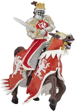 Papo Fantastique et Médiéval 39388 : Cheval du roi au dragon rouge