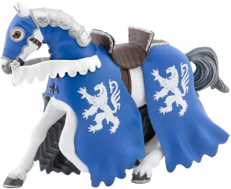 Papo Fantastique et Médiéval 39759 : Cheval du chevalier lion à la lance