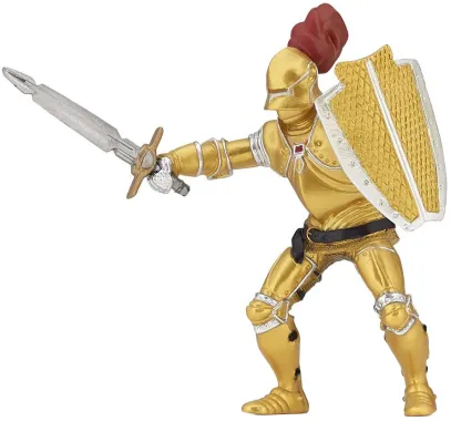 Papo Fantastique et Médiéval 39778 : Chevalier or en armure