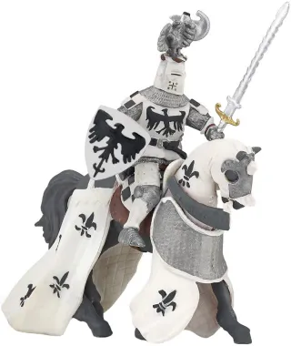 Papo Fantastique et Médiéval 39785 : Chevalier blanc au cimier