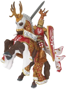 Papo Fantastique et Médiéval 39912 : Cheval du Maître des armes cimier cerf