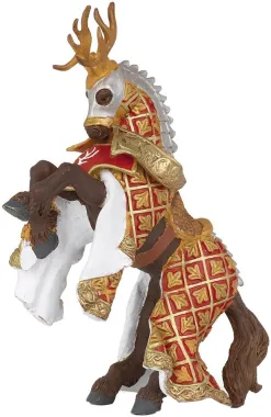 Papo Fantastique et Médiéval 39912 : Cheval du Maître des armes cimier cerf