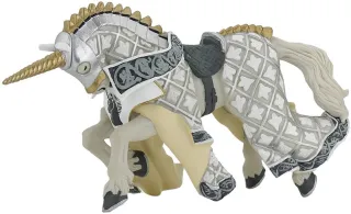 Cheval du Maître des armes cimier licorne