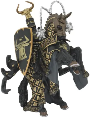 Papo Fantastique et Médiéval 39918 : Cheval du Maître des armes cimier taureau