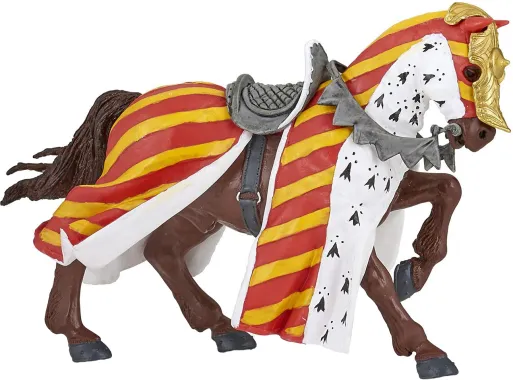Papo Fantastique et Médiéval 39945 : Cheval de tournoi
