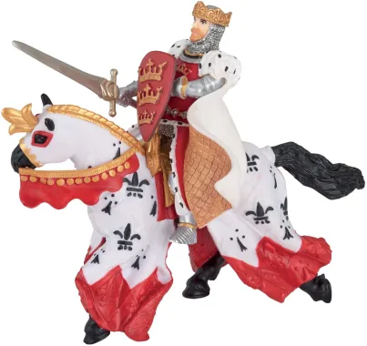 Papo Fantastique et Médiéval 39951 : Cheval du roi Arthur rouge