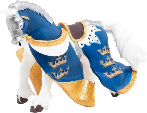 Papo Fantastique et Médiéval 39952 : Cheval du roi Arthur bleu