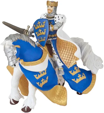 Papo Fantastique et Médiéval 39952 : Cheval du roi Arthur bleu