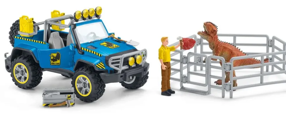 Schleich Dinosaurs 41464 : Voiture tout-terrain avec avant-poste Dino