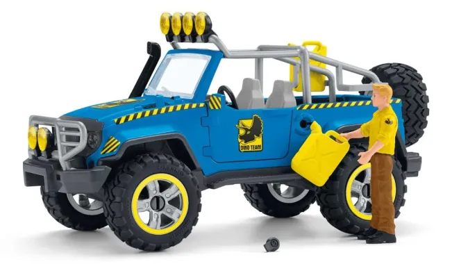 Schleich Dinosaurs 41464 : Voiture tout-terrain avec avant-poste Dino