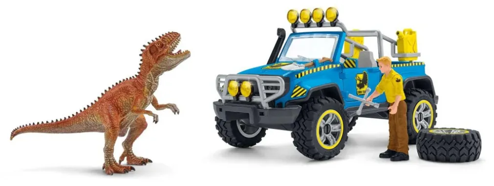 Schleich Dinosaurs 41464 : Voiture tout-terrain avec avant-poste Dino
