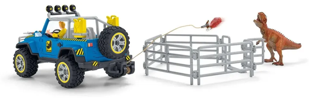 Schleich Dinosaurs 41464 : Voiture tout-terrain avec avant-poste Dino