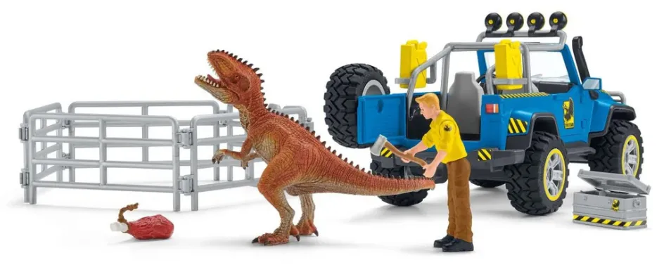 Schleich Dinosaurs 41464 : Voiture tout-terrain avec avant-poste Dino