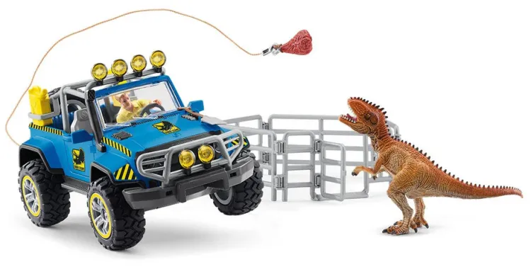 Schleich Dinosaurs 41464 : Voiture tout-terrain avec avant-poste Dino