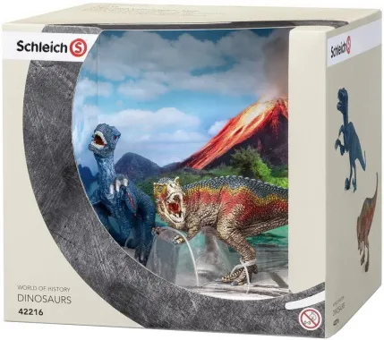Schleich Dinosaurs 42216 : T-Rex et Vélociraptor