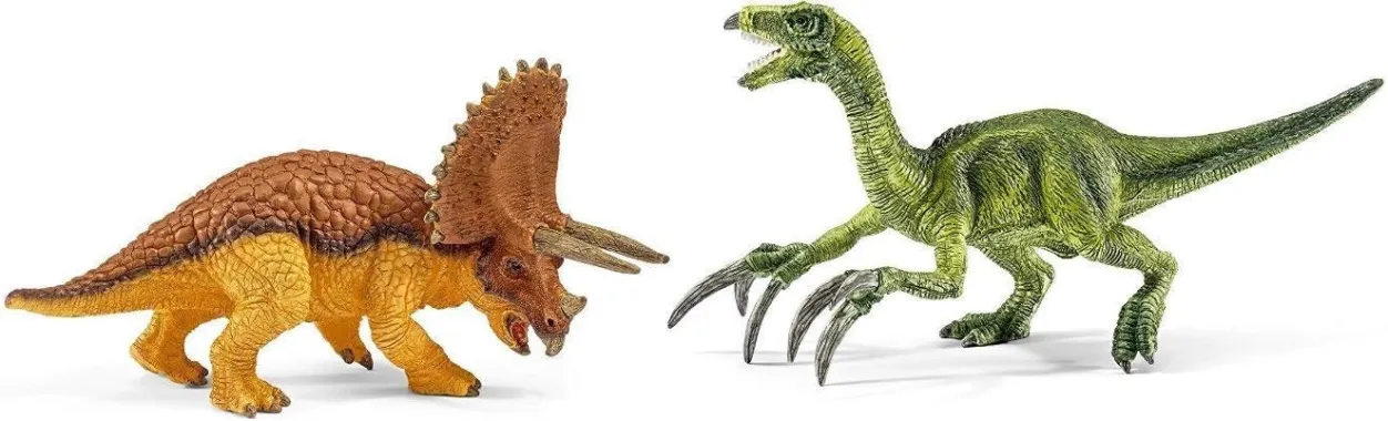 Schleich Dinosaurs 42217 : Tricératops et Thérizinosaure