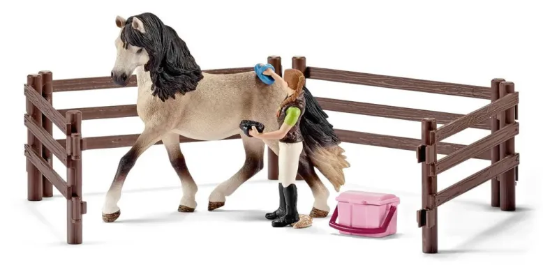 Schleich Horse Club 42270 : Kit de soin pour chevaux andalous