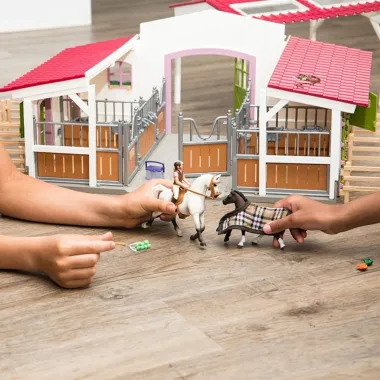 Schleich Horse Club 42344 : Centre Equestre avec cavalier et chevaux