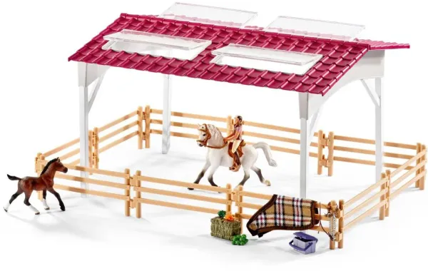 Schleich Horse Club 42344 : Centre Equestre avec cavalier et chevaux