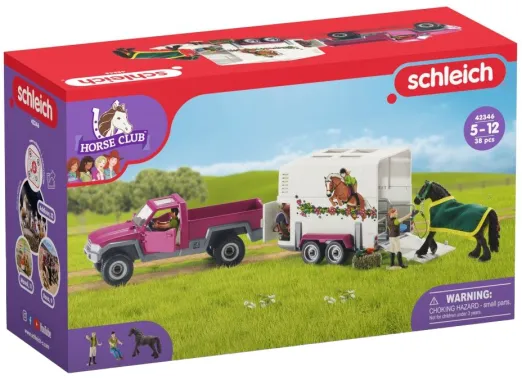 Schleich Horse Club 42346 : Pick-up avec Remorque pour Cheval