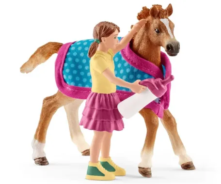 Schleich Horse Club 42361 : Poulain avec couverture