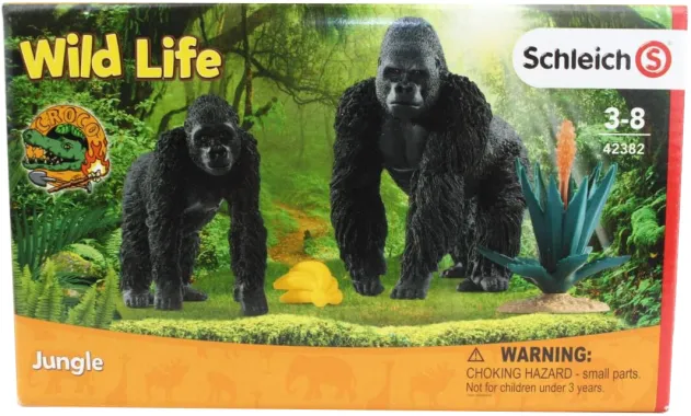 Schleich Wild Life 42382 : Gorilles en quête de nourriture