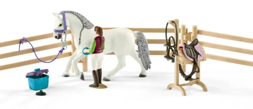Schleich Horse Club 42389 : École d&#039;équitation avec cavalière et chevaux