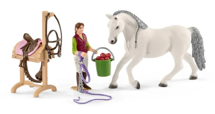 Schleich Horse Club 42389 : École d&#039;équitation avec cavalière et chevaux