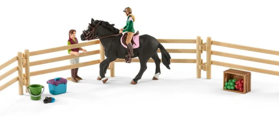 Schleich Horse Club 42389 : École d&#039;équitation avec cavalière et chevaux