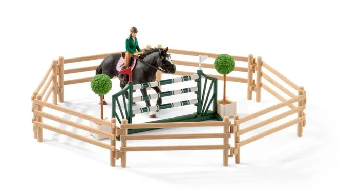 Schleich Horse Club 42389 : École d&#039;équitation avec cavalière et chevaux