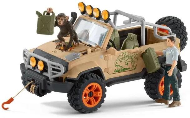 Schleich Wild Life 42410 : Véhicule tout-terrain avec treuil