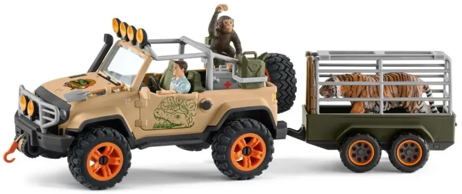 Schleich Wild Life 42410 : Véhicule tout-terrain avec treuil