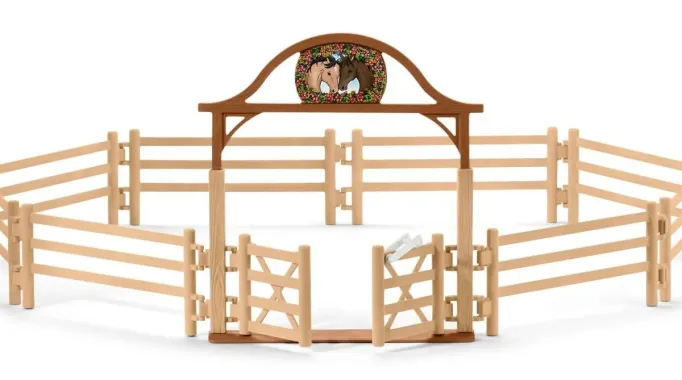 Schleich Horse Club 42434 : Pré pour chevaux avec portail