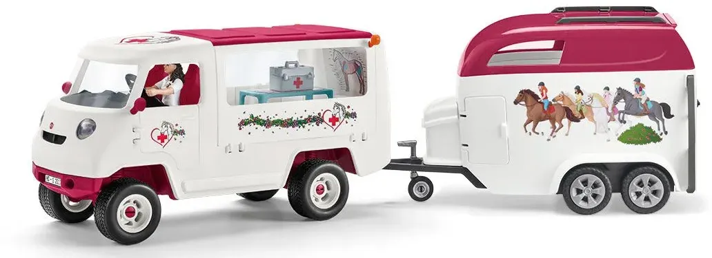 Schleich Horse Club 42439 : Vétérinaire Mobile avec Poulain Hanovrien